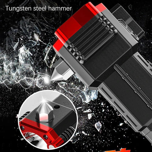 8-in-1 Multi-functional LED Torch, Emergency Window Breaker with Power Bank